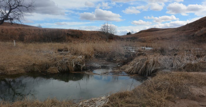 Stewart’s Creek, a meandering stream that flows through the ranch