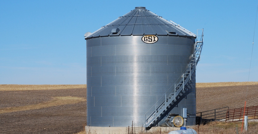 A grain silo
