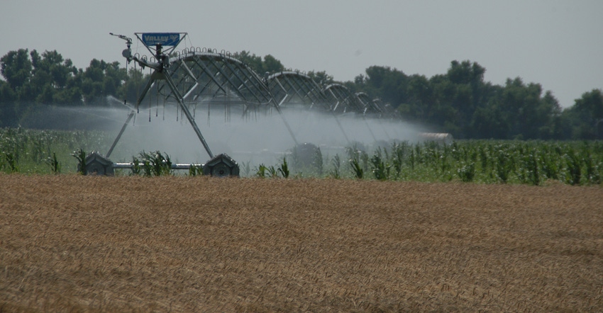 irrigation equipment in field