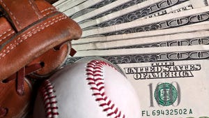 Baseball with money