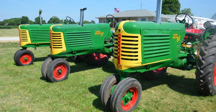trio of Oliver tractors owned by the Hedrick family 