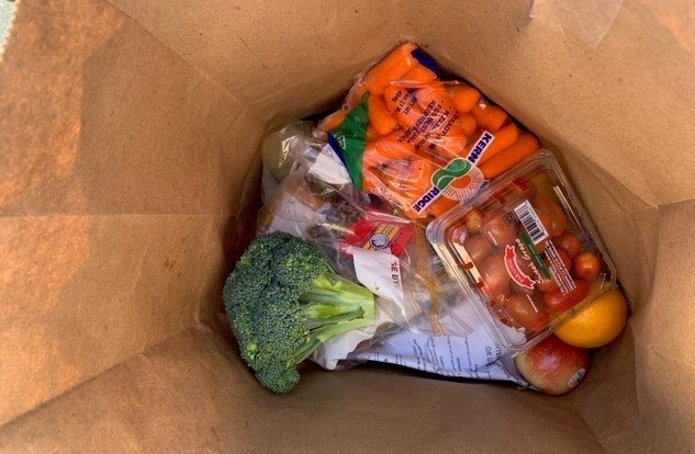 Fresh produce in a bag