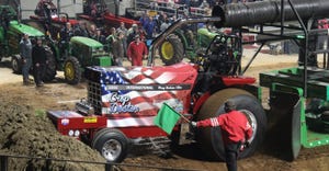 Jon Silsby of Union City, Mich., finished fourth in finals of the Championship Tractor Pull in Louisville