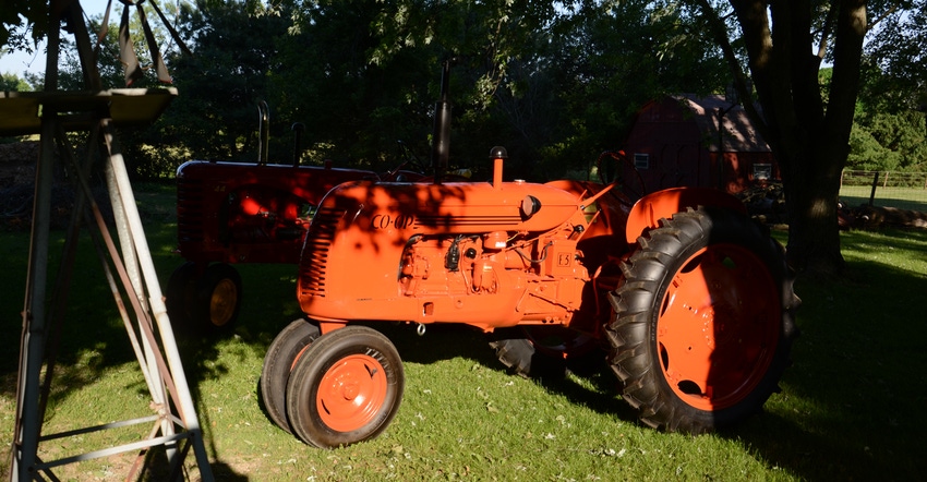 orange Co-op E3 tractor