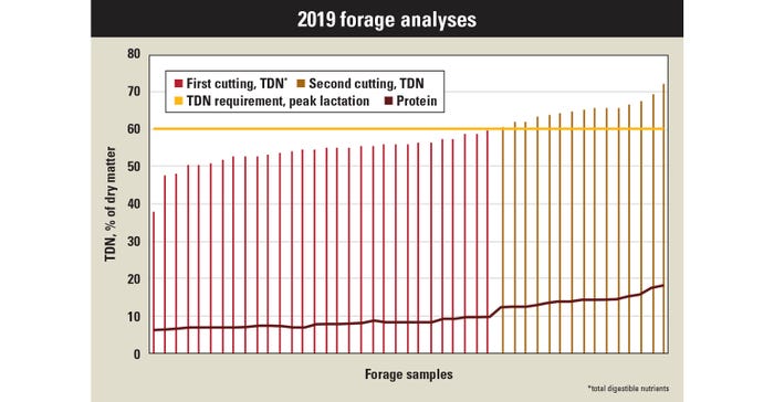 2019 forage analyses chart