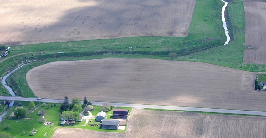Aeriel photo of farm