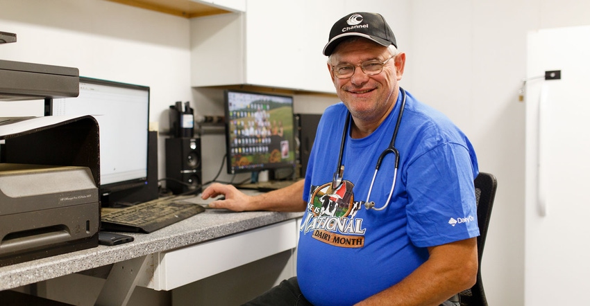 George Andrew of El-VI Farms in Newark, N.Y. George Andrew of El-VI Farms in Newark, N.Y.