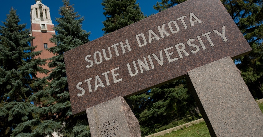 South Dakota State University sign