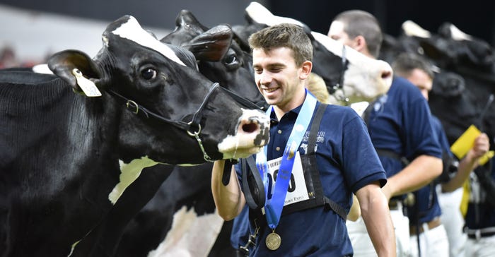 Winner and dairy cow at the world-class cattle competition 