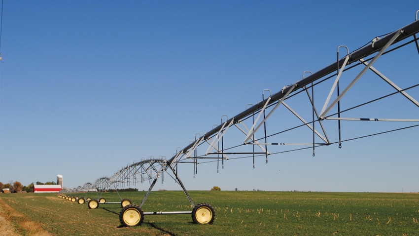 Irrigation system in field