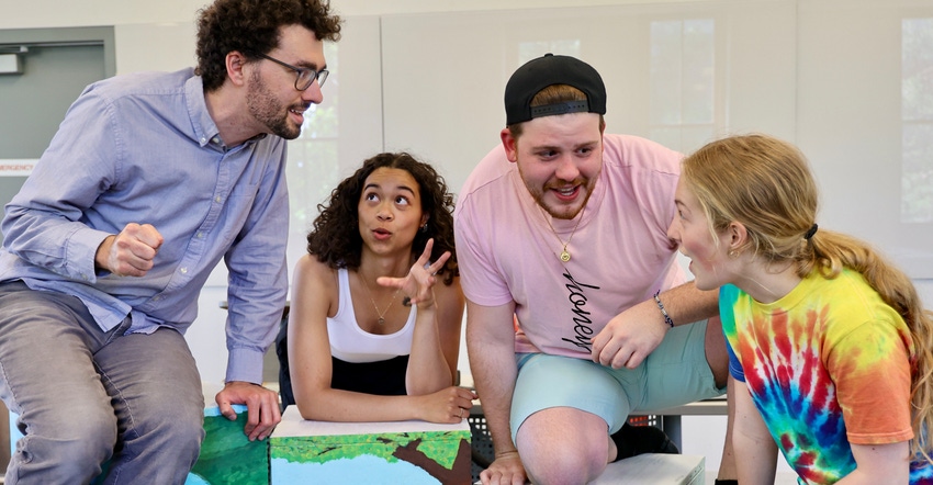 Water Rocks!: The Musical cast members rehearse. 