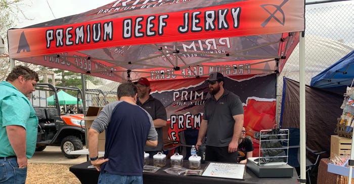 Primal Beef Jerky, booth at the Wamego Tulip Festival