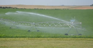 Irrigation equipment in field.