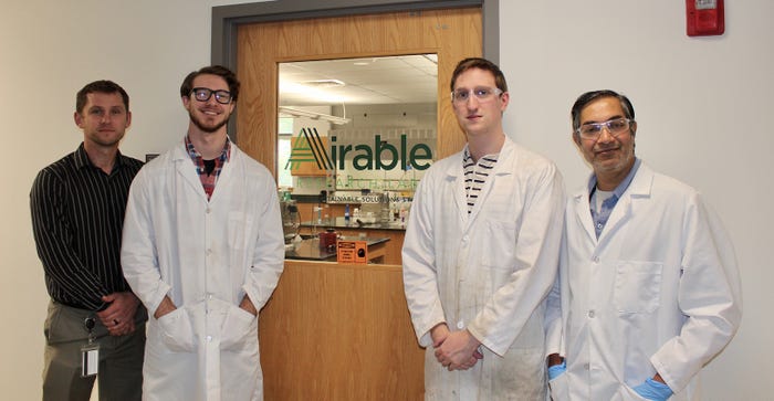 Researchers at the new Airable Research Lab Barry McGraw, Matt Nye, Ian Berner and Ram Lalgudi Researchers at the new Airable Research Lab Barry McGraw, Matt Nye, Ian Berner and Ram Lalgudi