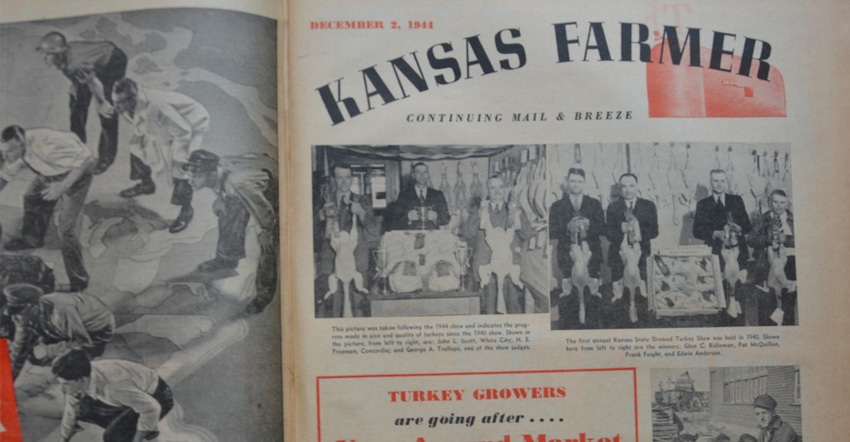 Kansas farmer magazine article from december 2, 1941about demand for turkey