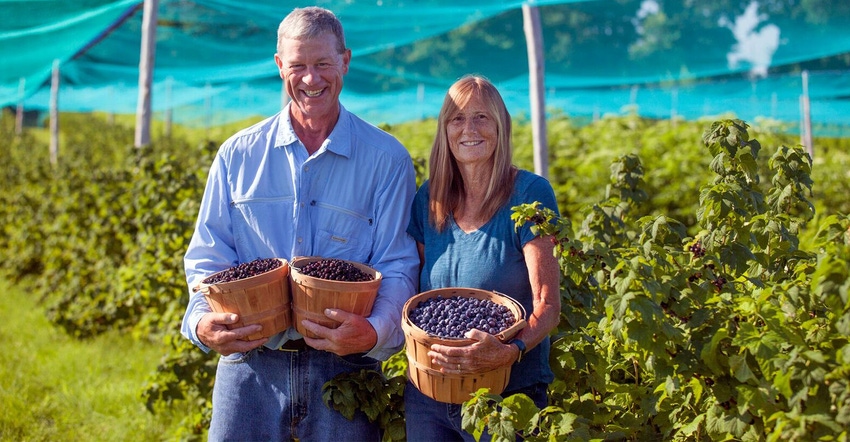 Jim Riddle and Joyce Ford, organic producers