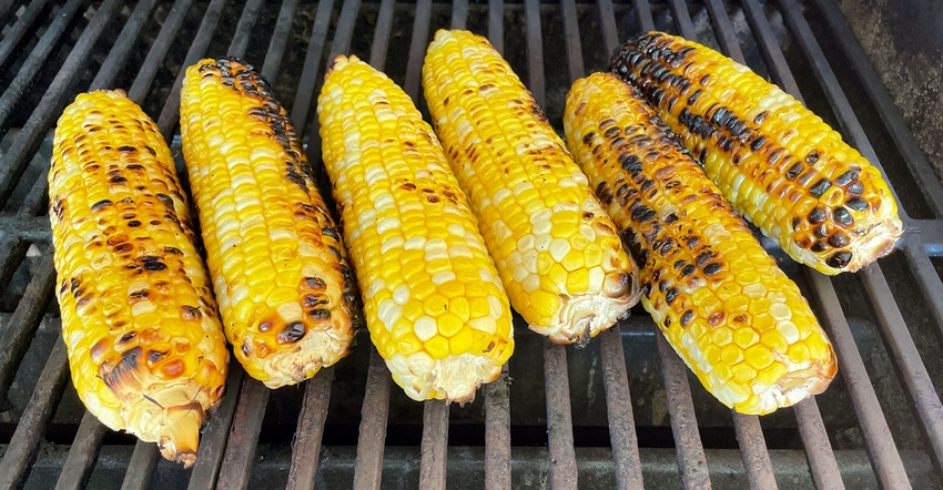 Grilled sweet corn