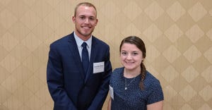 Brendon Shaw and Rebecca Burns at the 2021 Iowa Master Farmer Award Ceremony 