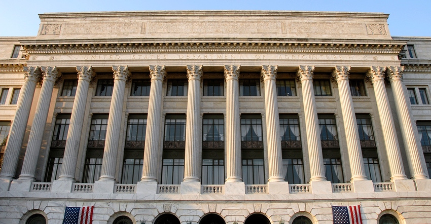 Building in Washington DC that houses the US Department of Agriculture--the agency responsible for food and farm policy in th