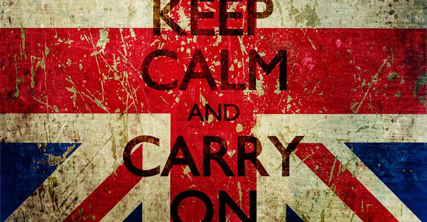 British Keep Calm and Carry On flag