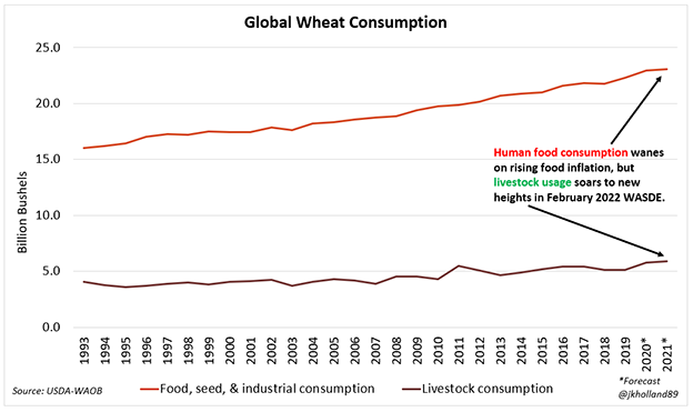 Global wheat consumption 