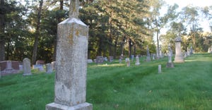 1895 headstone at St. Joseph’s cemetery 