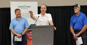 Iowa Agriculture Water Alliance executive director Sean McMahon and Iowa Corn Promotion Board at-large director Roger Zylstra