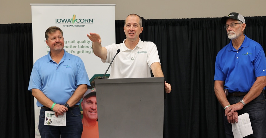 Iowa Agriculture Water Alliance executive director Sean McMahon and Iowa Corn Promotion Board at-large director Roger Zylstra Iowa Agriculture Water Alliance executive director Sean McMahon and Iowa Corn Promotion Board at-large director Roger Zylstra