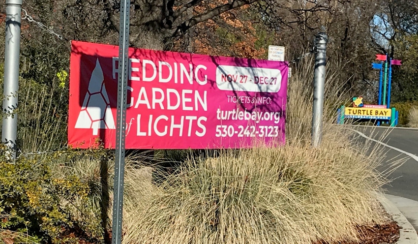 Garden of Lights sign