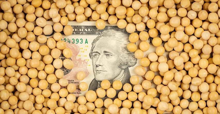 Soybeans covering dollar Soybeans covering dollar