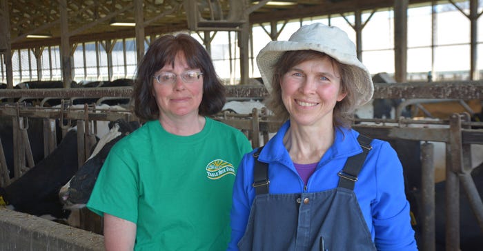 Annette Anderson, safety officer, and Meghan Hauser, owner of Table Rock Farms in Castile, N.Y.