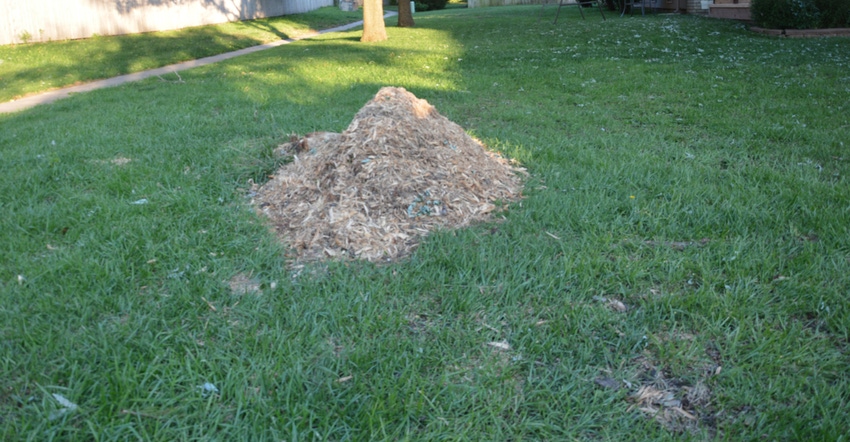 A pile of mulch