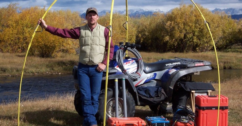 The geophysical system most commonly used in Kansas, the MT4, shown here, maps the structure below the surface from 25 to 1,5