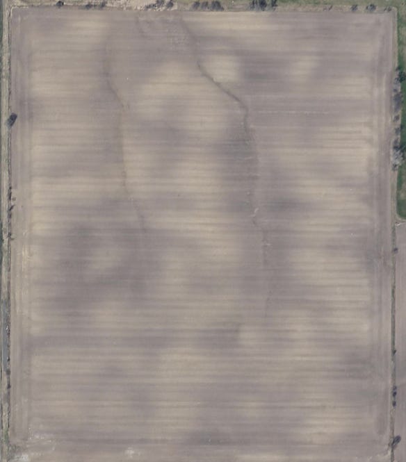 thermal-based image of bare fields 