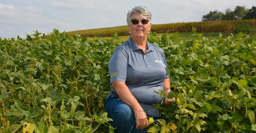 Brenda Burrier grows high-oleic soybeans in Union Bridge, Md.