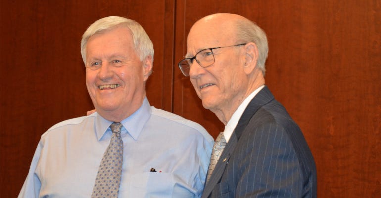 Collin Peterson, left, and Senate chairman Pat Roberts 