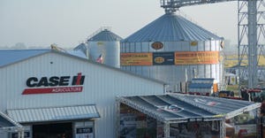 grain bins at Farm Progress Show site in Decatur, IL 