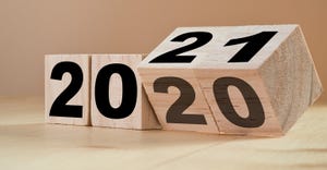 2020 wooden blocks turning to 2021