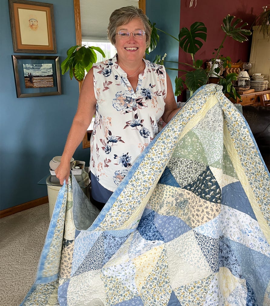Ericka Breuer learned how to quilt from her great-grandmother.