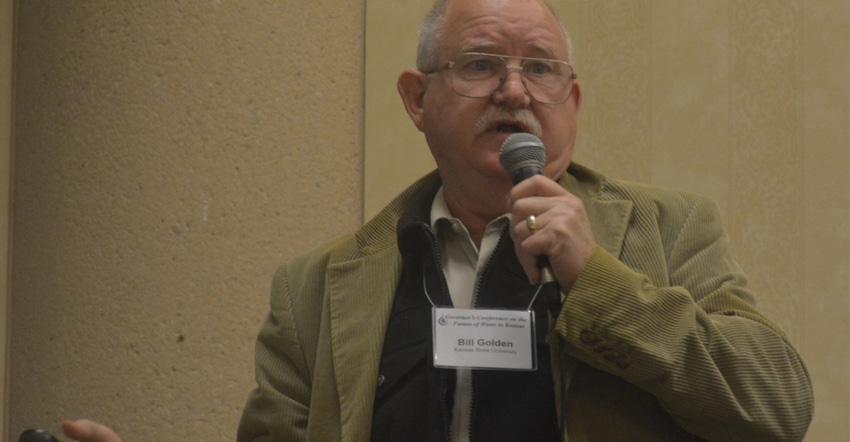 Kansas State University researcher Bill Golden talking to those attending the 2019 Governor’s Conference Kansas State University researcher Bill Golden talking to those attending the 2019 Governor’s Conference