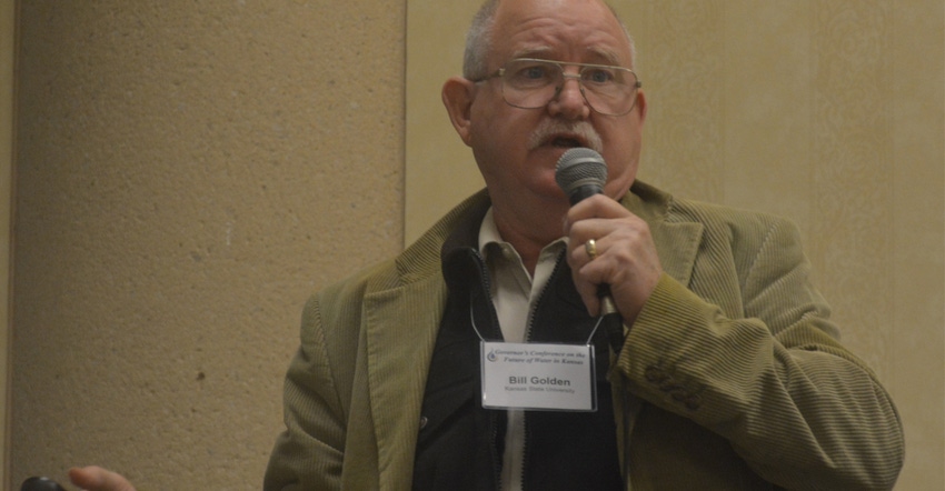 Kansas State University researcher Bill Golden talking to those attending the 2019 Governor’s Conference 