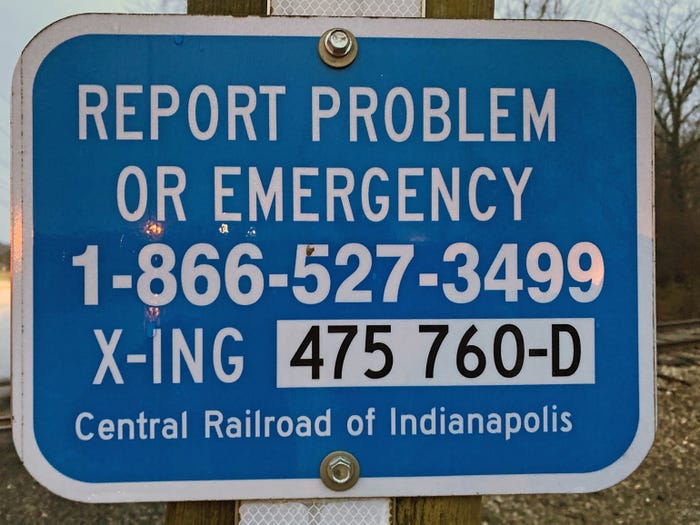 emergency information sign
