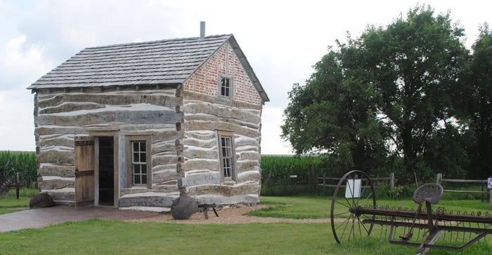 The Palmer-Epard log cabin at Homestead National Historical Park 