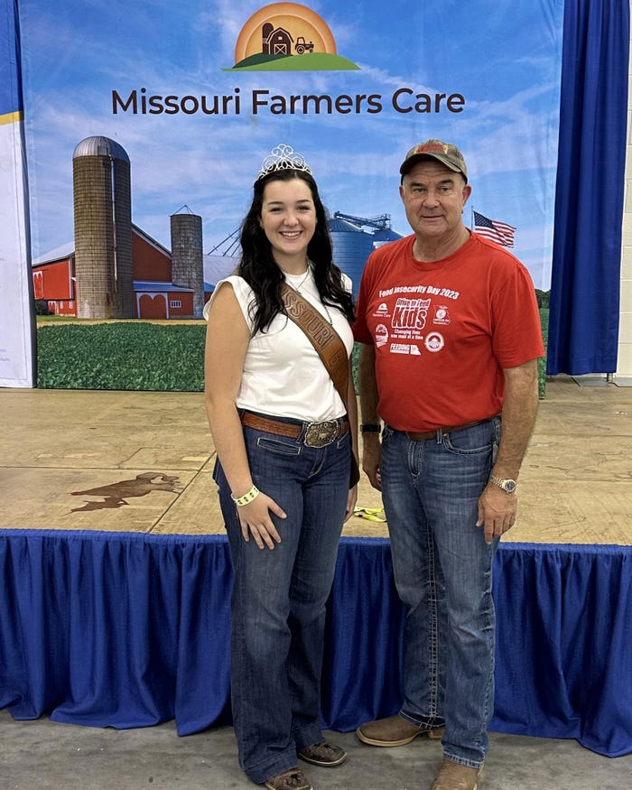 Missouri Farmers Care - Emma Harvey and Lieutenant Governor Mike Kehoe