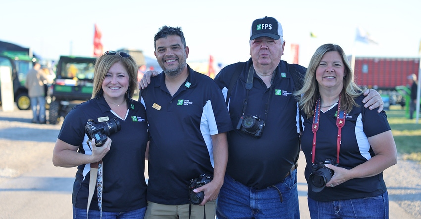 The Farm Progress Show new products team includes Holly Spangler, Chris Torres, Tom Bechman and Jennifer Carrico.
