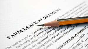 farm lease agreement and pencil