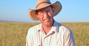 Wyoming rancher Sage Askin closeup