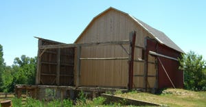 A three-bay barn in southern Michigan was 