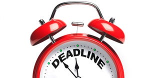Alarm clock with deadline on it