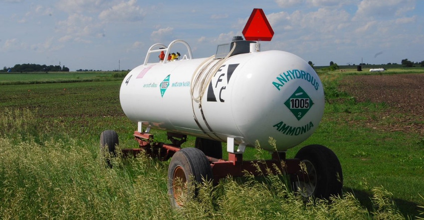 propane tank in field